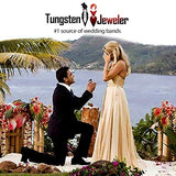 Free Personalized laser engraving Ring for Men and Ring for Women tungsten Band Rings 8mm Two-tone Black IP Inside Rose Gold IP Finish, Inlayed with Tungsten Jeweler