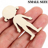 Wooden Boy Girl Cutout 50pcs Wood Female Shapes Unfinished Wooden Cutout Blank Wooden Slices for DIY Painting Staining Burning Crafts Projects DIY HOMSFOU