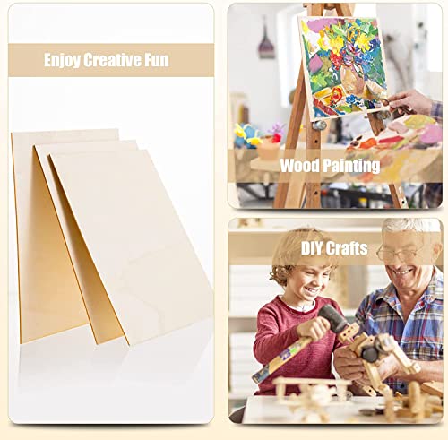 12 Pack Basswood Sheets for Crafts-16 x 16 x 1/8 Inch- 3mm Thick Plywood Sheets with Smooth Surfaces-Unfinished Squares Wood Boards for Laser