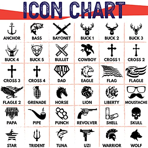 Gifts for Men, Personalized Engraved Oak Wood Pocket Knife - 36 Icons, 20 Stylish Font - Custom Knives Customization Mill