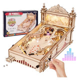 ROKR Miniature Pinball Machine-3D Wooden Puzzles for Adults-DIY Wood Model Kits for Adults-Toy Gifts for Ages 14 and Up ROKR
