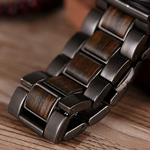 2win Engraved Wooden Watch for Boyfriend My Man Fiancé Husband Customized Personalized Wood Watches for Men Birthday Anniversary Personalized Watch - WoodArtSupply