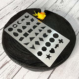 Aleks Melnyk No.414 Metal Stencil, Geometric Shapes with Definition, Small Stencil, 1 PC, Template for Wood Burning, Engraving, Crafting, Scrapbook Aleks Melnyk