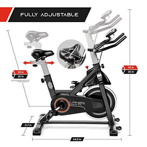 Lanos Exercise Bike, Stationary Bike for Indoor Cycling | The Perfect Exercise Bikes for Home Gym | Indoor Exercise Bike for Men and Women | Lanos