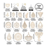 32pcs Wooden Earring Charms Unfinished Natural Wood Filigree Pendants in Butterfly Teardrop Flower Leaf Elephant Heart Shape with Ear Hooks & Ear EEE ELECRELIVE
