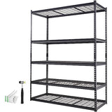 VEVOR Storage Shelving Unit, 5-Tier Adjustable, 2000 lbs Capacity, Heavy Duty Garage Shelves Metal Organizer Wire Rack, Black, 60" L x 24" W x 78" H VEVOR