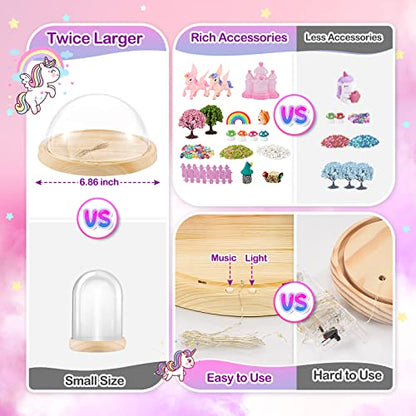 Diyfrety Unicorn Gifts for Girls Age 3-8,Unicorn Arts and Crafts Kit with Music Unicorn Craft for Girls Age 3-10,Idea Unicorn Toys Birthday Gifts for