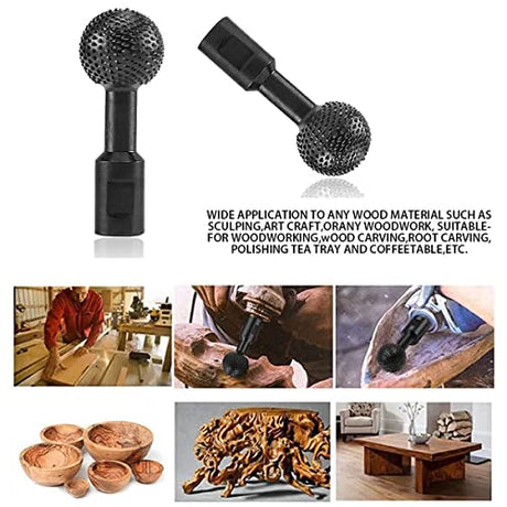 2 Pcs Sphere Rotary Burr with 5/8-11 Threads for 4 1/2 and 5 Inch Angle Grinder, Wood Carving Burrs for Carving Grinding Polishing Engraving AZB