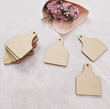 30PCS Cow Tag Natural Wood Earrings Blanks,Wood Jewelry Accessories, DIY Unfinished Wood Shapes (2.0") ACFENG