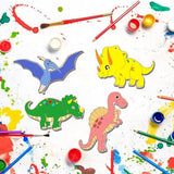8 Pcs Unfinished Wooden Dinosaur Animal Laser Cut DIY Craft Party Deco Art Deco Room Decor DIY Craft Art Project, 8 Items YYMSEN
