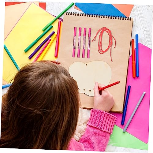 Yardwe 36 Sets DIY Wooden Wind Chime Wooden Hanging Wind Chimes Unfinished Wind Chimes Kids Art Toys Animal Wind Bell DIY Wood Wind Chimes Build Wind Yardwe