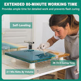 Teexpert Deep Pour Epoxy Resin, 3 Gallon Epoxy Resin Kit for 2-4" Pour Depths, Crystal Clear & High Gloss, Bubble-Free Casting Resin for River Teexpert