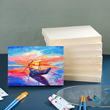 ADXCO 8 Pack Wood Panels 5 x 7 inch Wooden Canvas Board Unfinished Wooden Panel Boards for Painting, Arts, Pouring Use with Oils, Acrylics ADXCO