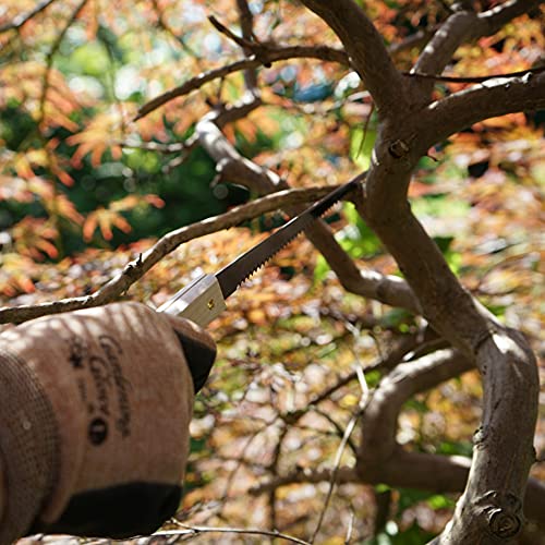 RANSHOU Japanese Keyhole Hand Saw Long 7-7/8" Made in JAPAN, Kataba Single-Edge Pull Saw for Wood, Plywood, Drywall, Sheetrock, Gypsum Board, RANSHOU