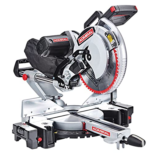 12 In. Dual-Bevel Sliding Compound Miter Saw with Laser and Work Light 15AMP Motor (Blade sold separately) - WoodArtSupply