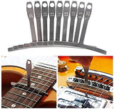 Jiayouy 11 Pieces Guitar Luthier Tool Kit Including 9pcs Understring Radius Gauge String Action Gauge Ruler 32 Blades Feeler Gauge for Guitar and Jiayouy