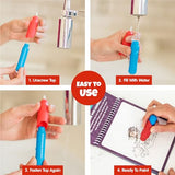 5 Multi-Color Aqua Brushes, Paint with Water Brush Set, Replacement Water Doodle Wow Pens by Kanga Toys for Drawing Books or Magic Mats, for Kids KangaToys