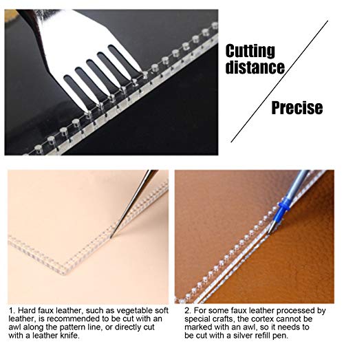 Wallet Making Template Clear Acrylic Template Leather Passport Bag Card Holder Making Stencil Kit for DIY Leather Craft Tool GLOGLOW