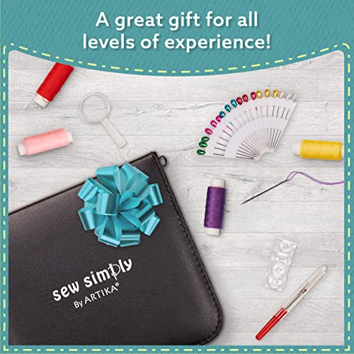 ARTIKA Sewing Kit for Adults and Beginners - Needle and Thread Kit with  Sewing Accessories and Portable Case for Travel, Family with Scissors