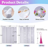 LET'S RESIN Bookmark Resin Molds Silicone 1.5'' Wide, Blank and Cat Moon Pattern Silicone Bookmark Molds Kit with 20pcs Tassels, Rectangle Bookmark LET'S RESIN