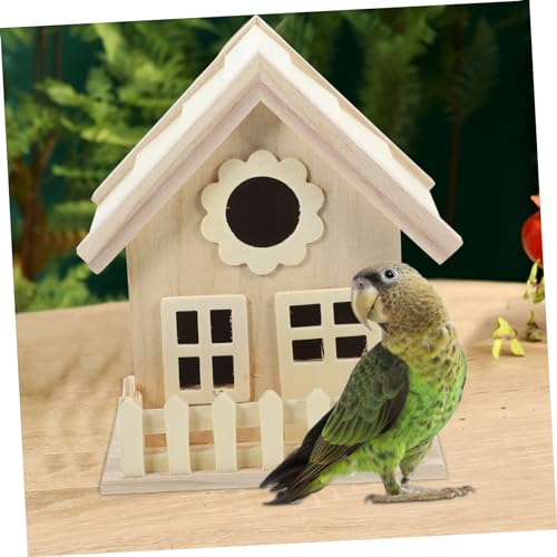 BESPORTBLE 2pcs Creative Bird Nest Decoration Bird House Cage Handcrafted Birdhouse Natural Wood Birdhouse Unfinished Bird Houses Unfinished Wood BESPORTBLE
