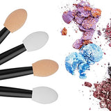 Cuttte 120PCS Disposable Dual Sides Eye Shadow Sponge Applicators with Container, 2.44' Length Eyeshadow Brushes Makeup Applicator Cuttte