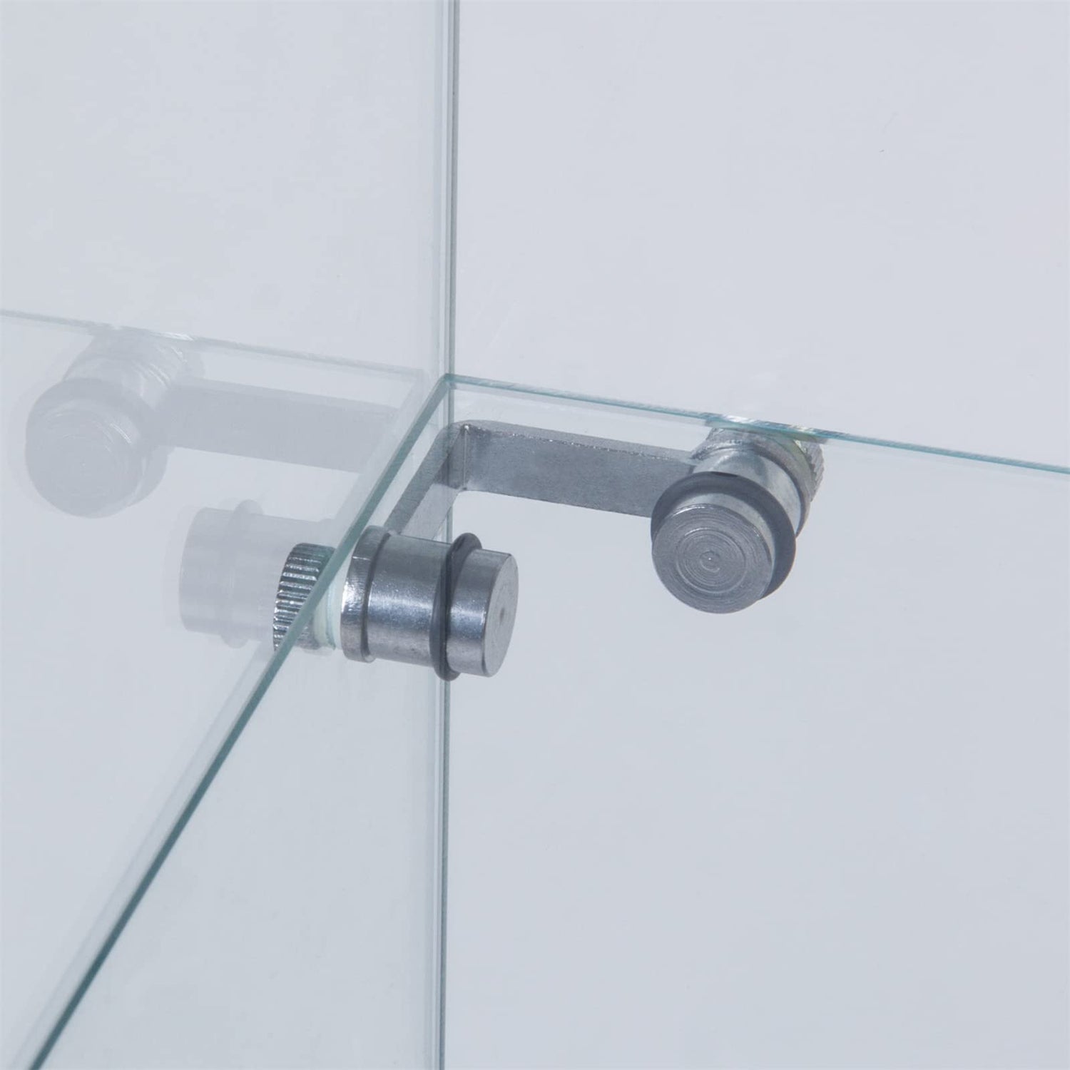 Zipzop Contemporary 64.5'' 4-Shelf Glass Display Cabinet with Two Doors in Upgrade White Zipzop