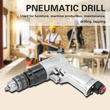 FTVOGUE High-speed Pneumatic Drill Reversible Rotation Air Drill Tool for Hole Drilling 3/8" 1700rpm FTVOGUE