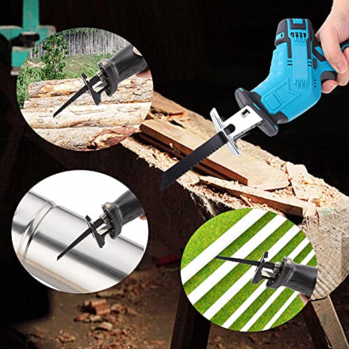 Electric Reciprocating Saw, Battery Power Supply Cordless Sabre Saw Efficient And Durable for Wood for Pipe And Steel(transparency)
