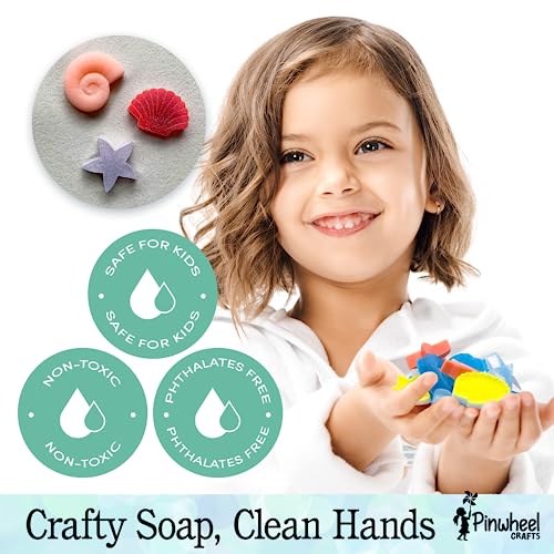 Pinwheel Crafts Soap Making Kit for Kids - Make Your Own Soap Science Kits for Kids -DIY Soap Making Supplies - Science Kits for Kids 4-6 and Up, Pinwheel Crafts