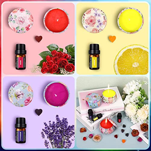 SAEUYVB Candle Making Kit, Full Set - Soy Wax, Candle Wick, Stirring Spoon, 4.4 oz Candle Jar & More - DIY Starter Scented Candles Making Kit SAEUYVB