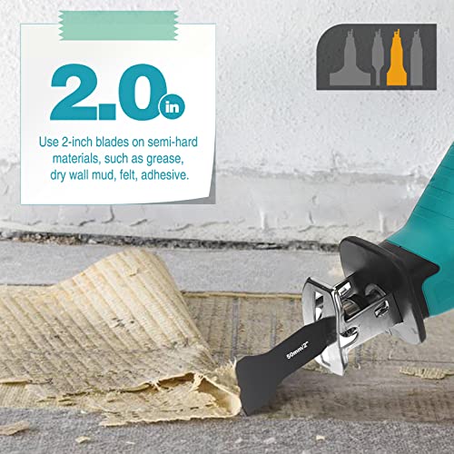 Halaron Reciprocating Saw Saber Blade,Heavy Duty Carbon Steel Scraping Tool Attachment Blades for Reciprocating Saws- Multifunctional Carbon Steel HALARON