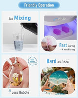 Nicpro UV Resin Kit 2000g, Large Crystal Clear UV Cure Epoxy Resin Supplies, Low Odor & Quick Curing Transparent Solar Activated Glue for Jewelry Nicpro