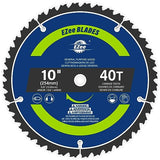 Ezee 10 inch Table Saw Blades 40 Teeth, General Purpose Circular Saw Blade with 5/8-inch Arbor, 0.09" Thin Kerf, Carbide-Tipped Professional EZee