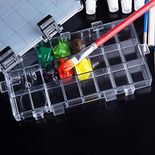 joybest Watercolor Palette Box 24-Well Paint Palette Box Airtight Leak Proof Travel Palette Case for Watercolors Half Pans, Acrylic, Gouache and Oil joybest