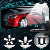 LED Garage Lights 2 Pack - 160W 16000LM 6500K Garage Lights Screw in LED Garage Ceiling Lights with 5+1 Deformable Panels, Garage Lights Ceiling LED YIBEYYDS