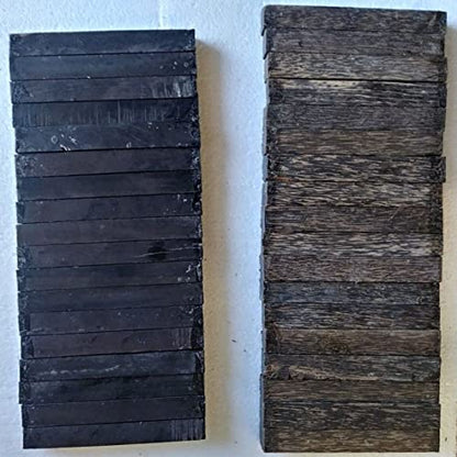 36 Pack, Ebony & Black Palm Pen Blanks Wood Turning 3/4" X 3/4" X 4 & 5" Suitable Wood Pieces for Wood Crafts and Projects