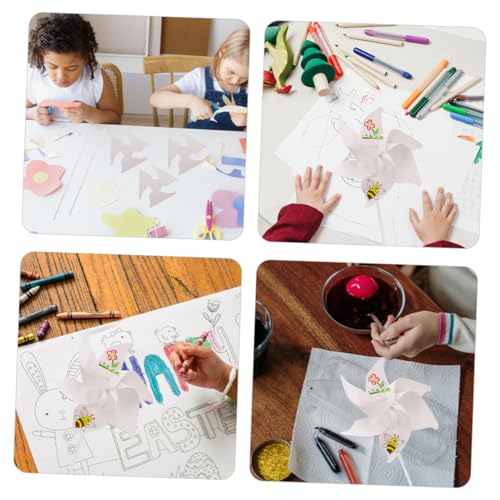 Kisangel 20pcs Handmade Windmill Toys Kids Outdoor Playset Christmas Toy Unfinished Pinwheel Colo r Your Own Wind Spinners Blank Pinwheels DIY Kisangel