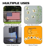 Hion Wooden Stars, 100 Pcs 2 inch Unfinished Wood Pieces - Christmas Blank Cutouts Ornaments - Ideal for Craft Projects, Christmas Party and Wedding Hion