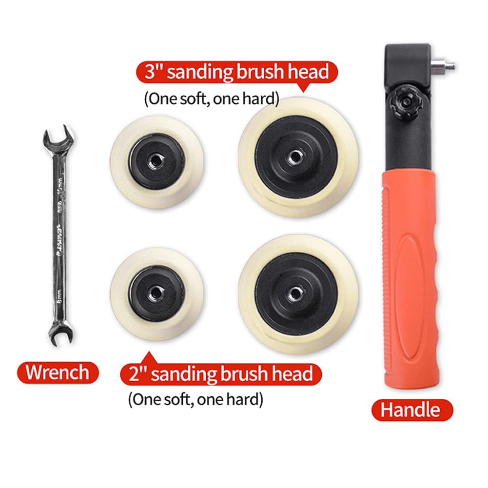 Woodworking Passive Rotary Sander - Sanding Tools Hand Held Bowl Sander with Rotatable Spindle Head 2 Inch 3 Inch Pads NAGU