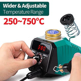 YIHUA 939D-V Wood Burning Kit with Digital Display with 20 Wire Nibs, Detachable Wood Burning Pen, 2 Wood Pieces, Tweezers Used as Wood Burning Tool YIHUA