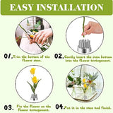 WUWEOT 12 Pack Kenzan Ikebana Flower Frogs, 0.9 Inch Flower Spiky Frog Japanese Pin Frog, Sliver Floral Fixed Tools, Metal Flower Arrangement Holder WUWEOT