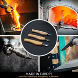 BeaverCraft Wood Carving Knife Kit for Beginners S55 Chip Carving Knives Woodworking Wood Carving Tools Set Carve Widdling Knife Kit Detail Whittling BeaverCraft