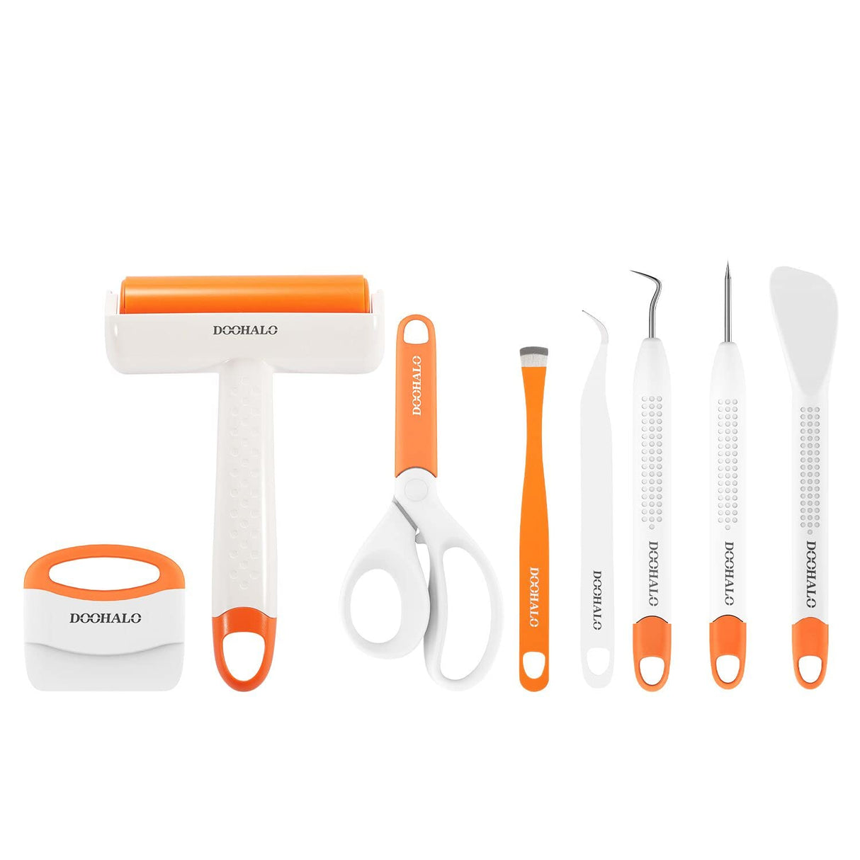 DOOHALO Brayer Roller Vinyl Weeding Tools for Cricut Tools Crafting Basic Accessories Set Kit for Silhouette Weeding Scraper Spatula Tweezers DOOHALO