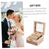 Holibanna 4pcs Box Engagement Ring Box Jewelry Organizer Tray Ring Bearer Holder Wedding Ring Case Ring Storage Holder Ornament Container Ring Bearer Holibanna