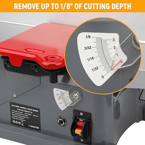 Hoteche 6-Inch Spiral Benchtop Jointer - 10.6-Amp Wood Jointer Machine Hoteche