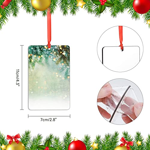 Wyleaves Sublimation Ornament Blanks, 20 PCS Sublimation Blanks Double Sized MDF Christmas Sublimation Ornaments Bulk for Gift Decoration, Vertical Wyleaves