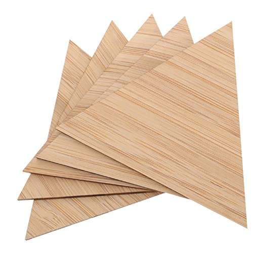 MAGICLULU 5pcs DIY Hand Painting Triangle Wood Slices Unfinished Wood Chip Rustic Wood Slices Kids Crafts Wood Log Wood Cutout Shapes Toys for Kids - WoodArtSupply