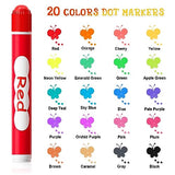 Shuttle Art Dot Markers, 20 Colors Washable Markers for Toddlers,Bingo Daubers Supplies Kids Preschool Children, Non Toxic Water-Based Shuttle Art