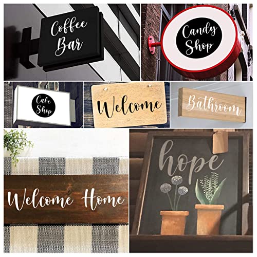 Letter Stencils for Painting on Wood - 46 Pack Large Alphabet Stencil Templates with Numbers and Signs, Reusable Letters and Numbers Stencils in 4 REOLAN